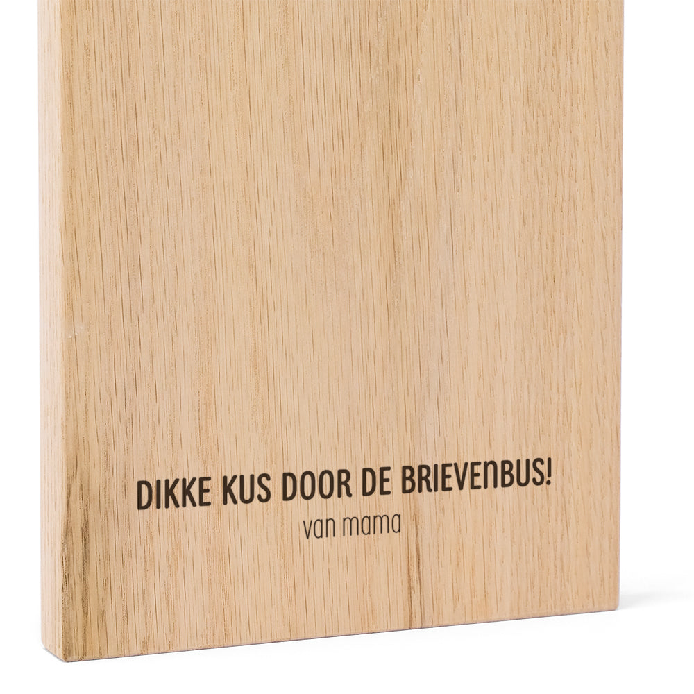 Dikke kus door de brievenbus Eiken FSC 100%