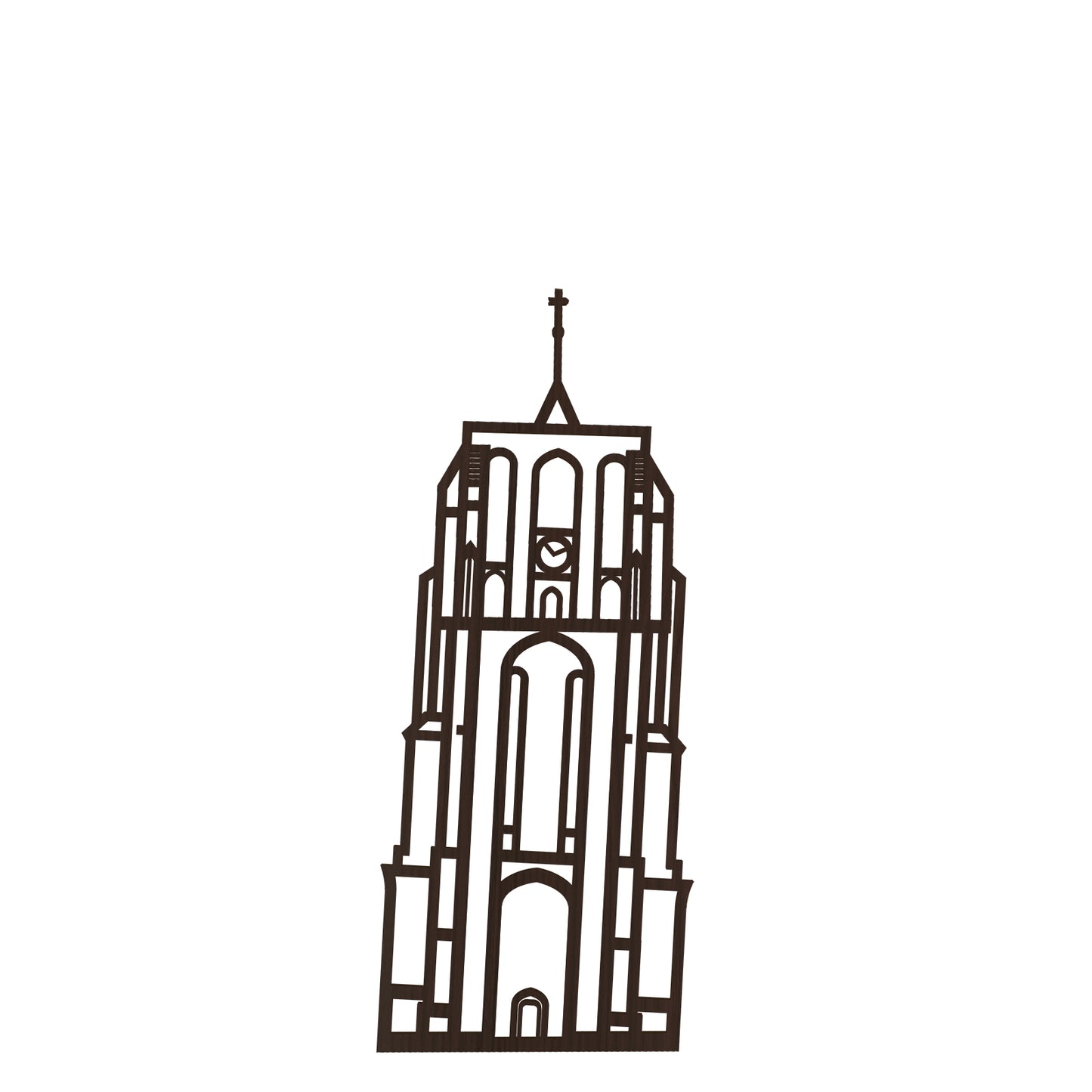 Stadstoren Oldehove Leeuwarden Nederlands zwart FSC 100%