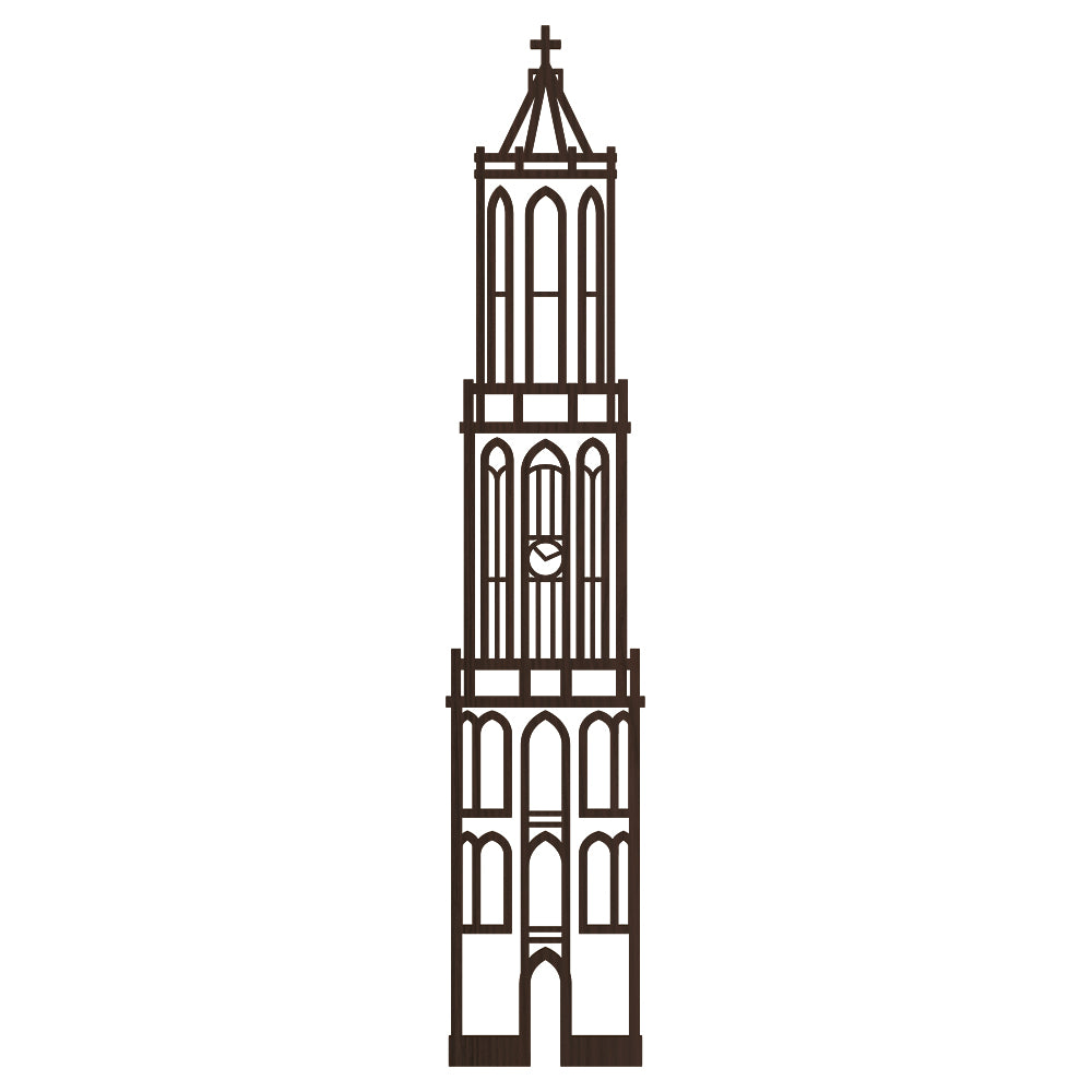 XXL Stadstoren Domtoren Utrecht Nederlands zwart FSC 100%
