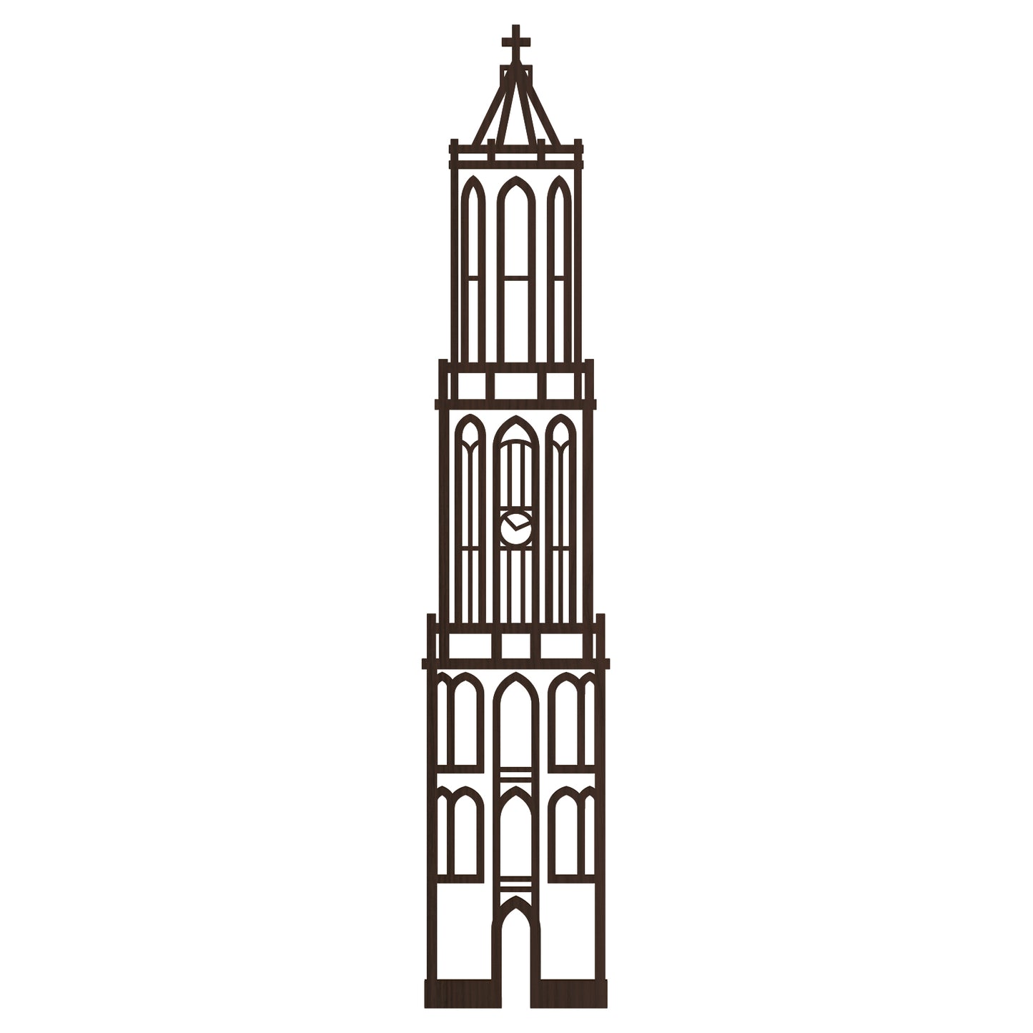 Stadstoren Domtoren Utrecht Nederlands zwart FSC 100%