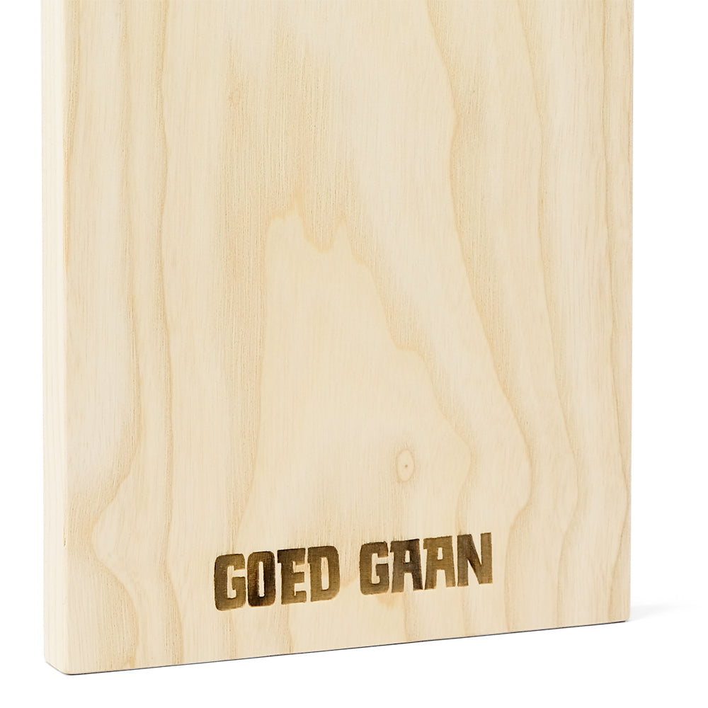 Plankjewel met eigen tekst Goed gaan Essen FSC 100%