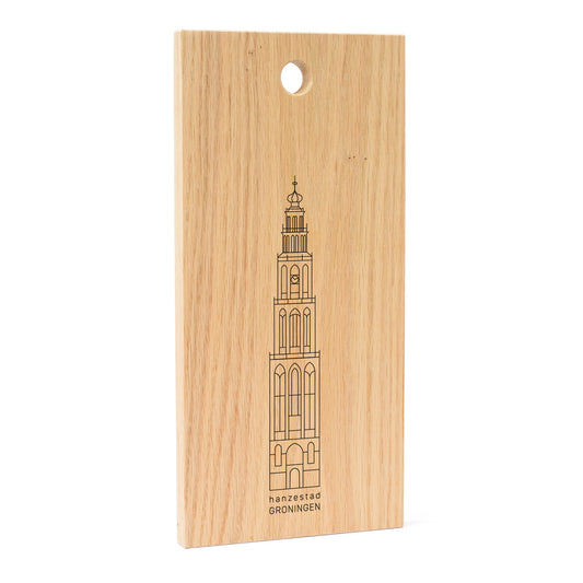 Houten snijplank Martinitoren Groningen