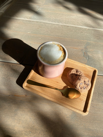 Massief houten koffie dienblaadje