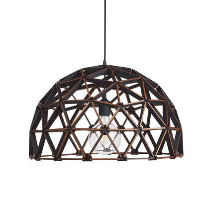 Dome lamp ø60cm hanging lamp made of wood black FSC 100%