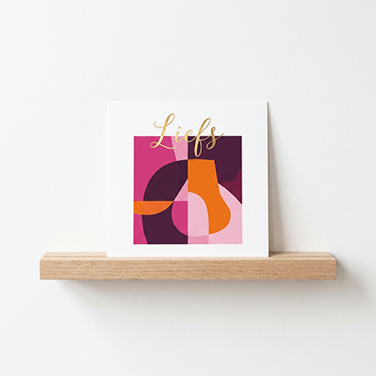 Houten kaartenhouder voor aan de muur of op de kast. 34 cm | Massief Hollands hout | Binthout