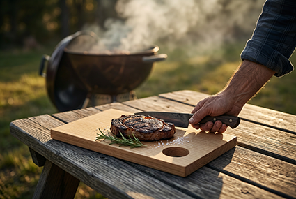 Luxe serveerplank van massief hout – exclusieve houten borrelplank premium Design