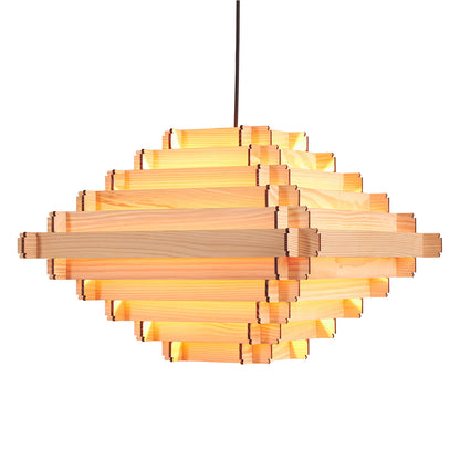 Stack lamp 52cm hanging lamp made of wood