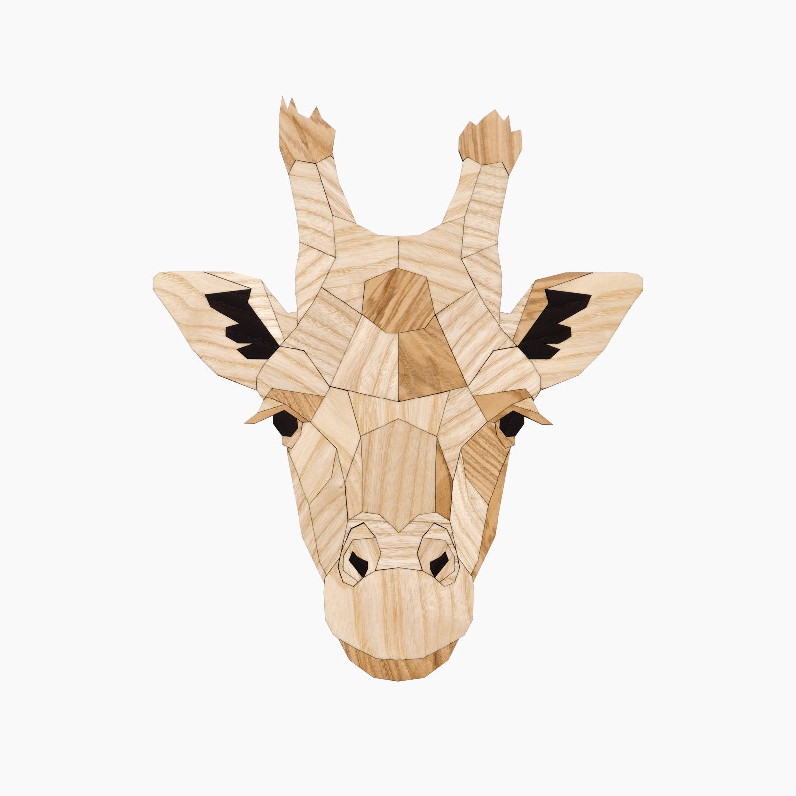 giraf giraffe hout wandkop dierenkop dier poly animal wood