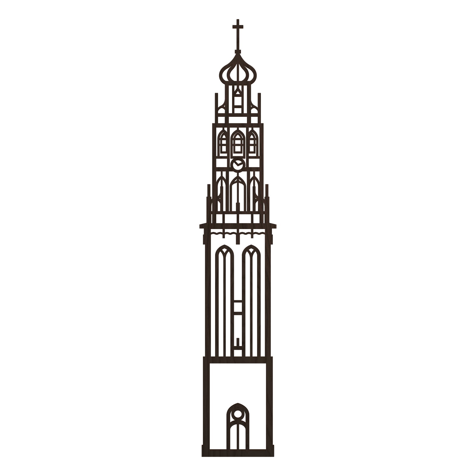 Stadstoren Bakenesserkerk Haarlem Nederlands zwart FSC 100%