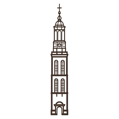 Stadstoren Nieuwe Toren Kampen Nederlands zwart FSC 100%