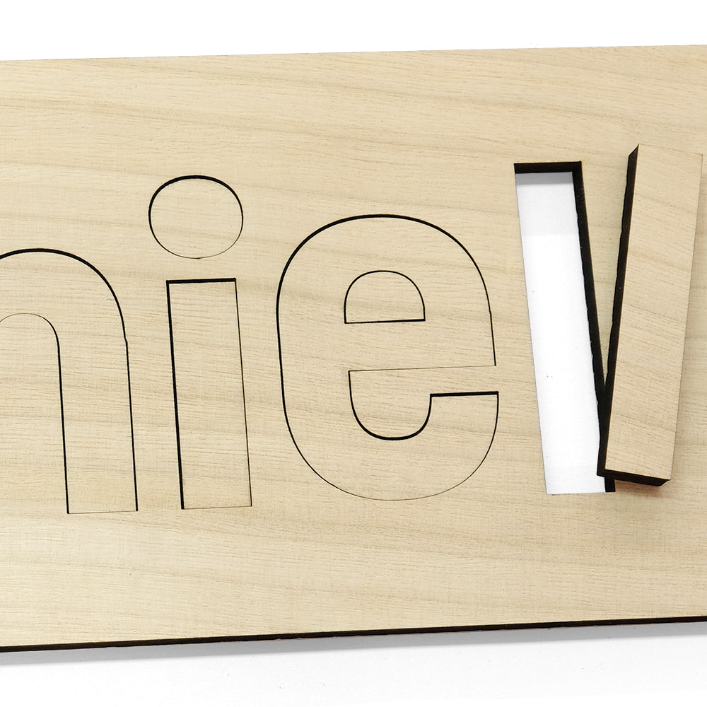 gereedschap Graag gedaan impliciet Binthout | Naamplank Ruddy houten plakletters stickers kids naam puzzel