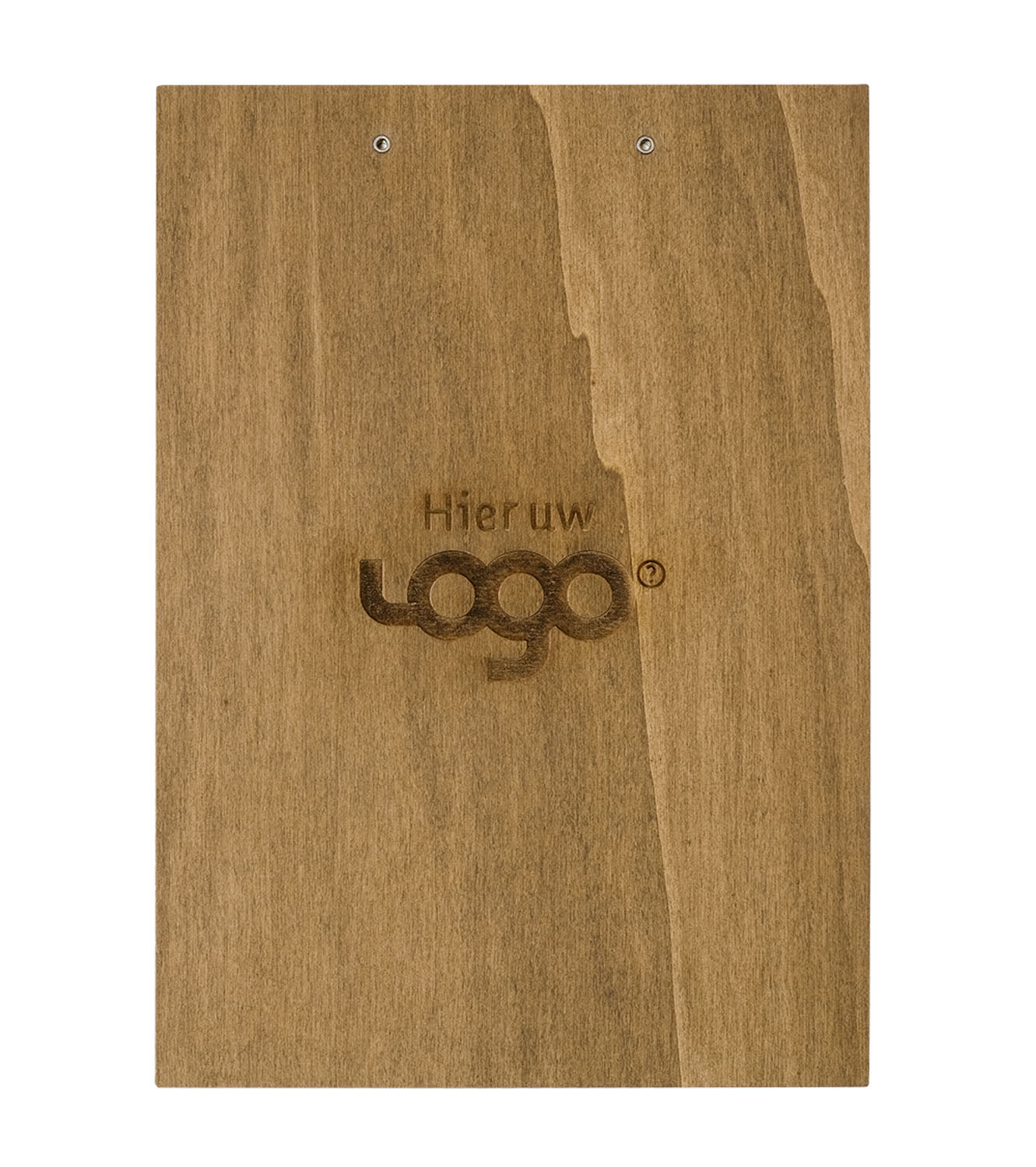 Klembord hout fsc brownwash met logo laser