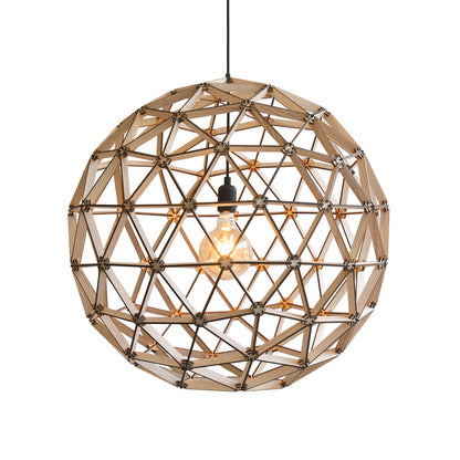 Bollelamp binthout hanglamp hout duurzaam design