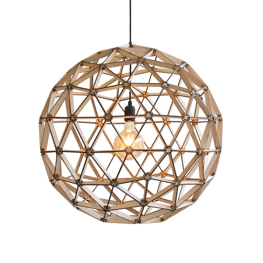 Bollelamp binthout hanglamp hout duurzaam design