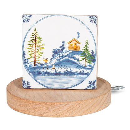 Massief rondhout wandplankje ø15cm
