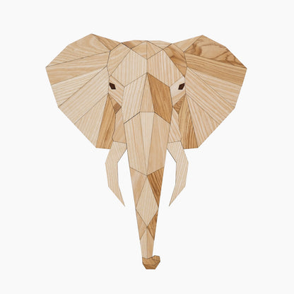 olifant elephant hout wandkop dierenkop dier poly animal wood kopstuk