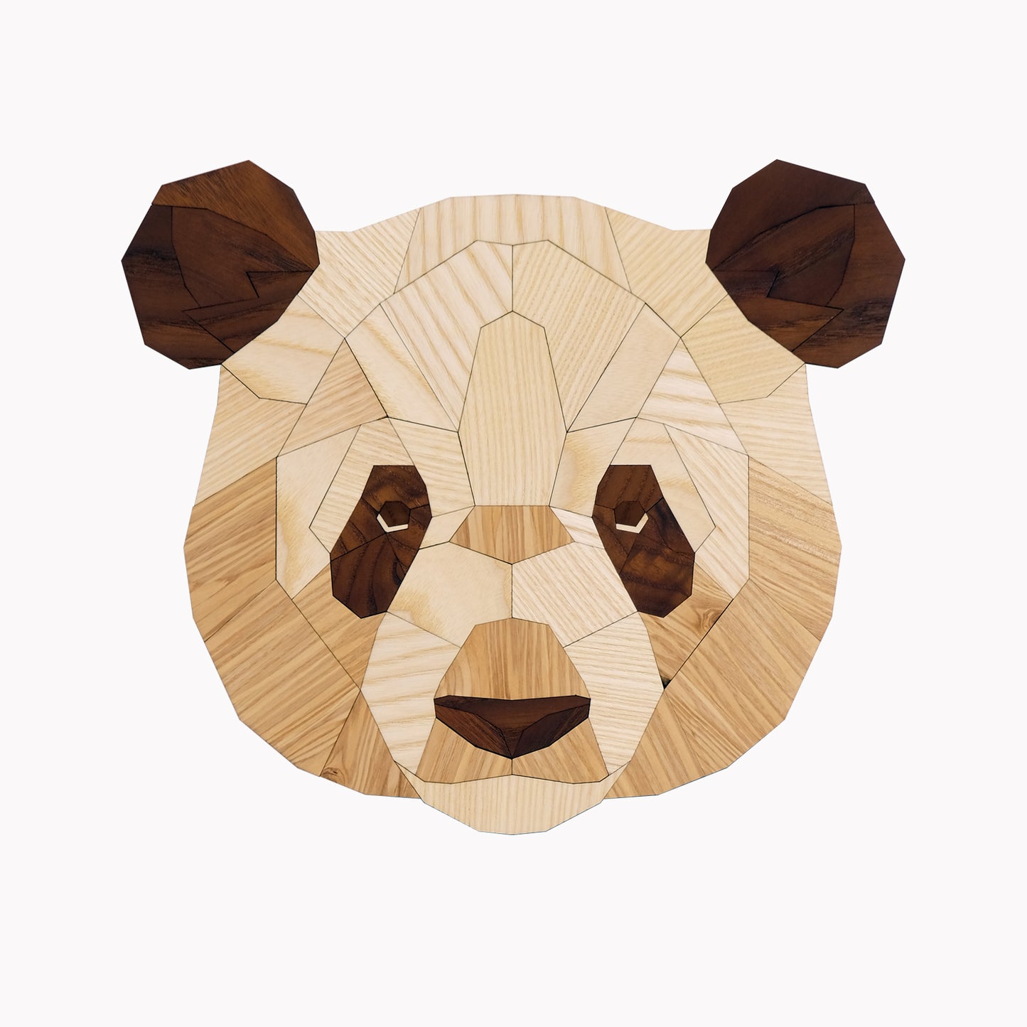 panda pandabeer hout wandkop dierenkop dier poly animal wood kopstuk