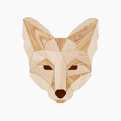 vos fox hout wandkop dierenkop dier poly animal wood kopstuk